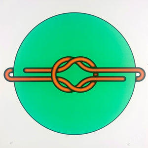 Love Knot (Orange in Green)