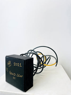 Gold Leaf in Black Spiral III