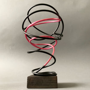 Pink in Black Spiral I