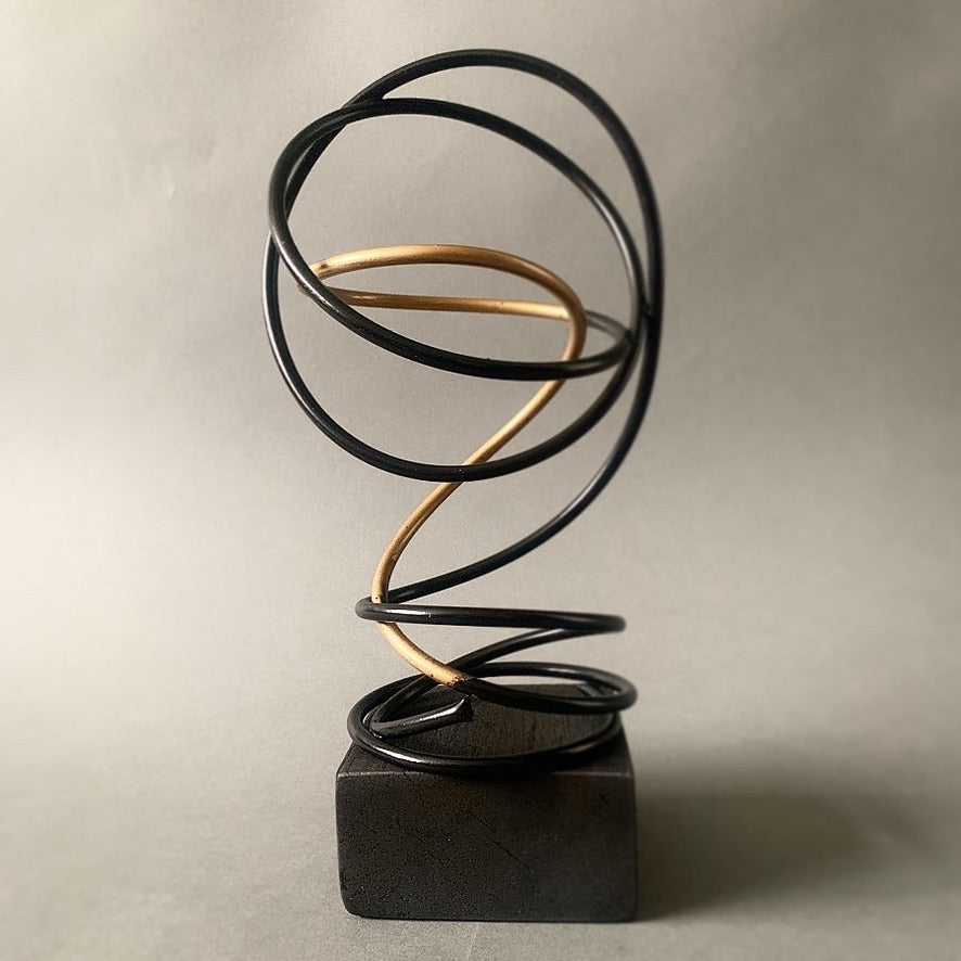 Gold in Black Spiral