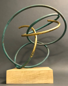 Gold Leaf in Verdigris I