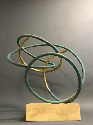 Gold Leaf in Verdigris I