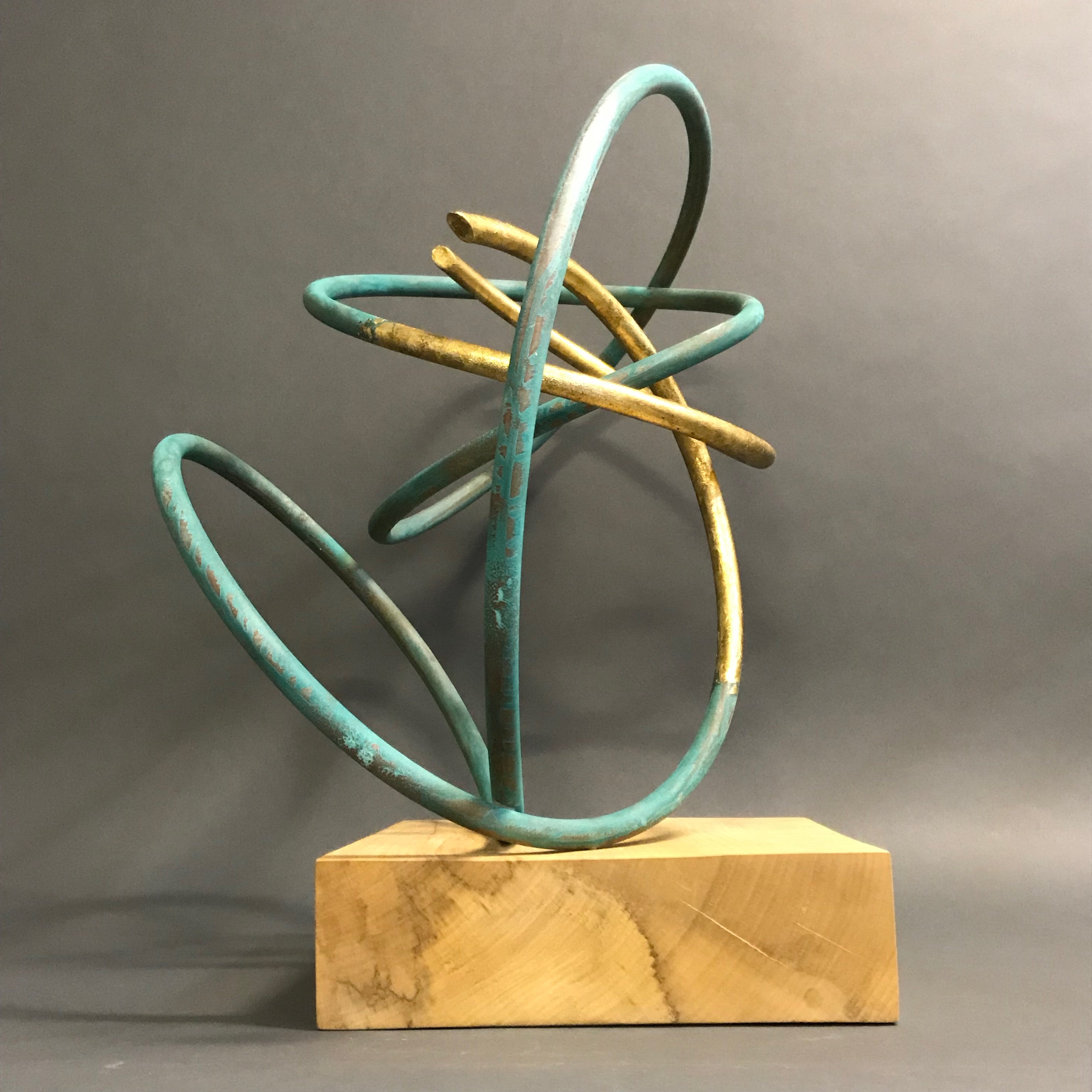 Gold Leaf in Verdigris I