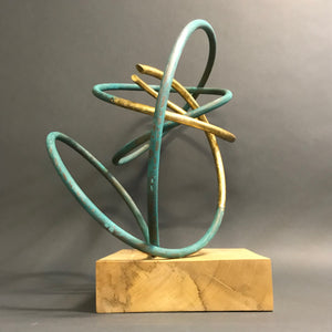 Gold Leaf in Verdigris I