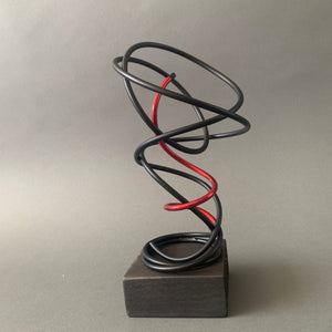 Red in Black Spiral I