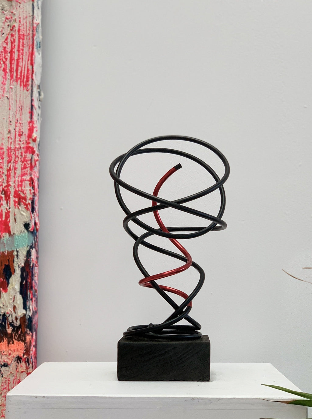 Red in Black Spiral I