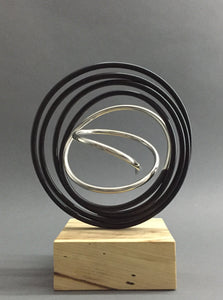 Silver in Black Spiral